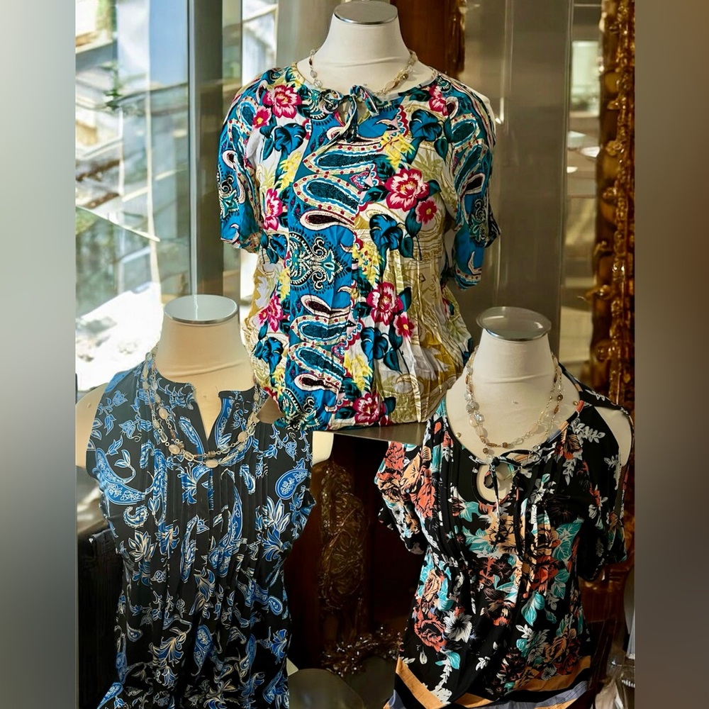 NWT REBORN BUNDLE: PLUS SIZE 2x Blouse bundle Bohemian Paisley & Floral Print